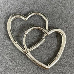 Pandora Asymmetrical Heart Hoop Earrings